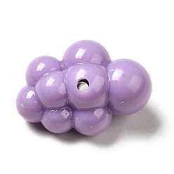 Medium Orchid Opaque Acrylic Beads, Cloud, Medium Orchid, 32.5x22.5x17mm, Hole: 3mm, about 106pcs/500g