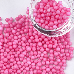 Фуксиновый Маленькие шарики из пенопласта, круглые, для изготовления поделок на свадьбу и праздник своими руками, красно-фиолетовые, 2.5~3.5 мм