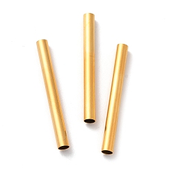 Oro Revestimiento iónico (ip) 304 perlas de tubo de acero inoxidable, dorado, 30x3 mm, agujero: 2.5 mm