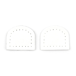White Arch Leather Label Tags, for DIY Jeans, Bags, Shoes, Hat Accessories, White, 30x35x2mm