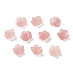 Розово-Коричневый Синтетические бусины кораллового цвета, цветок, розово-коричневый, 7.5x8x2.5 мм, отверстие : 1 мм
