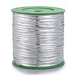 Silver Wire Twist Ties, with Iron, Silver, 4mm, 280yards/roll