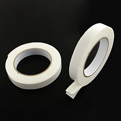 White Office School Supplies Double Sided Adhesive Tapes, with Sponge/Foam, White, 18mm, about 2m/roll, 12rolls/group