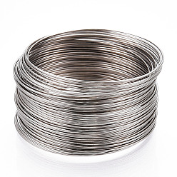 Stainless Steel Color Stainless Steel Memory Wire, for Bracelet Making, Stainless Steel Color, 40x0.6mm(22 Gauge), 2400 circles/1000g