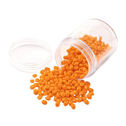 Naranja Oscura Perlas de vidrio checo, 2 agujero, colores opacos, naranja oscuro, 5x3.5x3 mm, agujero: 0.5 mm, sobre 630 unidades / caja