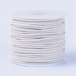 WhiteSmoke Elastic Cord, Polyester Outside and Latex Core, WhiteSmoke, 2mm, about 50m/roll, 1roll/box