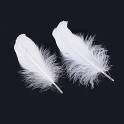 Blanc Accessoires de costumes de plumes d'oie, blanc, 140~175x40~50x3mm