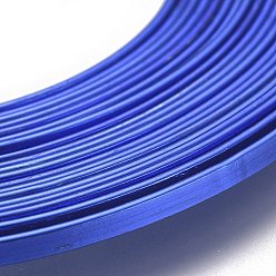 Cornflower Blue Aluminum Wire, Flat, Cornflower Blue, 5x1mm, about 32.8 Feet(10m)/roll