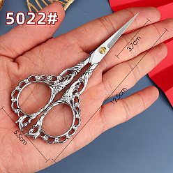 Stainless Steel Color Stainless Steel Scissors, Embroidery Scissors, Sewing Scissors, with Zinc Alloy Handle, Stainless Steel Color, 112x45mm