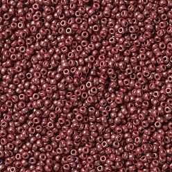 (RR4470) Duracoat teñido marrón opaco Cuentas de rocailles redondas miyuki, granos de la semilla japonés, (rr 4470) granate opaco teñido duracoat, 8/0, 3 mm, agujero: 1 mm, Sobre 2111~2277 unidades / 50 g