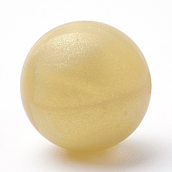 Verge D'or Perles de silicone écologiques de qualité alimentaire, ronde, verge d'or, 12mm, Trou: 2mm