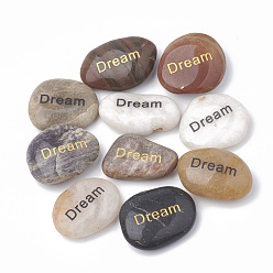 Riverstone Natural River Stone Palm Stone, Pocket Stone, Nuggets with  Word Dream, 30~50x20~35x7~15mm