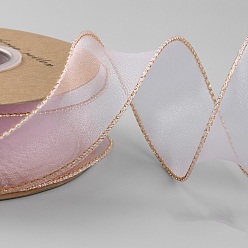 Сливовый Полиэстер органза лента, для упаковки подарков, изготовление галстука-бабочки, плоский, слива, 1-5/8 дюйм (40 мм), около 9.84 ярдов (9 м) / рулон