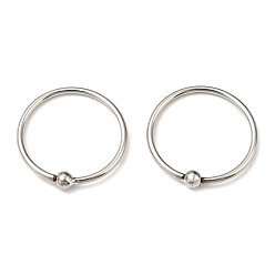 Stainless Steel Color 304 Stainless Steel Body Jewelry, Nose Ring, Stainless Steel Color, 11.5~12mm, Pin: 0.8mm