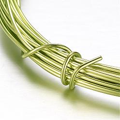Vert Jaune Fil d'artisanat rond en aluminium, pour la fabrication de bijoux en perles, vert jaune, Jauge 18, 1mm, 10 m/rouleau (32.8 pieds/rouleau)