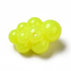 Yellow Opaque Acrylic Beads, Cloud, Yellow, 25x17x13mm, Hole: 1.6mm, about 250pcs/500g