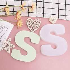 Letter S DIY Silicone Molds, Fondant Molds, Resin Casting Molds, for Chocolate, Candy, UV Resin, Epoxy Resin Craft Making, Letter.S, 160x127x36mm