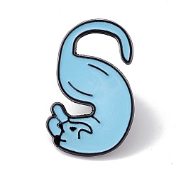 Letter S Cat Initial Letter Enamel Pin, Electrophoresis Black Alloy Cartoon Brooch for Backpack Clothes, Letter.S, 30x19x2mm, Pin: 1.2mm