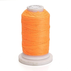 Orange Cordon de polyester ciré, plat, orange, 1mm, environ 76.55 yards (70m)/rouleau