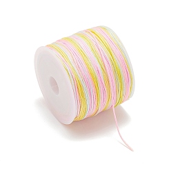 Colorido Cordón de anudado chino de nylon teñido segmento m, para la fabricación de la joyería diy, colorido, 50 mm, aproximadamente 0.8 yardas (54.68 m) / rollo