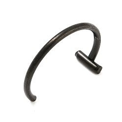 Black 304 Stainless Steel Lip Rings Piercing Jewelry, Nose Studs Body Jewelry, Black, 10x12.5mm