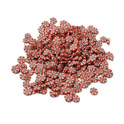 Candy Новогодняя тема бусины из полимерной глины ручной работы, без отверстия , Конфеты, 3.5~5.5x0.5 мм, Около 72000 шт / 1000 г