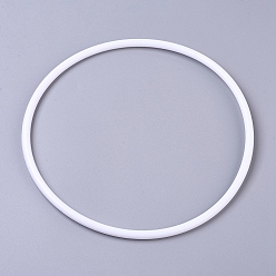White Hoops Macrame Ring, for Crafts and Woven Net/Web with Feather Supplies, White, 350x7.2mm, Inner diameter: about 335.6mm
