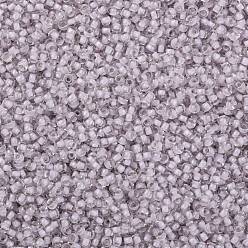 (1066) Pale Purple Lined Crystal Toho perles de rocaille rondes, perles de rocaille japonais, (1066) cristal doublé violet pâle, 11/0, 2.2mm, Trou: 0.8mm, environ5555 pcs / 50 g