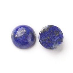 Lapislázuli Naturales lapis lazuli cabochons, teñido, semicírculo, 6~6.5x3~3.5 mm