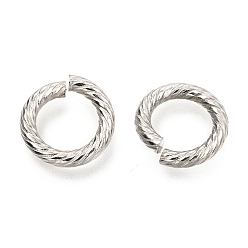 Stainless Steel Color 304 Stainless Steel Open Jump Rings, Twist Rings, Stainless Steel Color, 12.5x2.2mm, Inner Diameter: 8mm