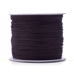 Кокосово-Коричневый Нейлоновая нить, ювелирные изделия шнур нейлона для пользовательских ювелирных изделий делает тканые, кокосового коричневый, 0.6 мм, около 142.16 ярдов (130 м) / рулон