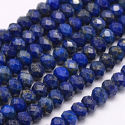 Lapis Lazuli Lapis-lazuli, brins de perles naturels , facette, rondelle, 8x5mm, Trou: 1mm, Environ 72 pcs/chapelet, 15.3 pouce (39 cm)