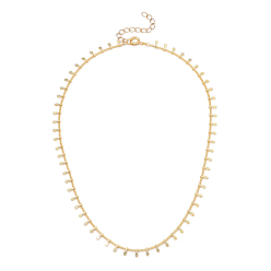 Oro Latón collares de cadena acera, con dijes y cierres de anillo de resorte, dorado, 16.14 pulgada (41 cm), 1.2 mm