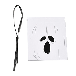 Белый Дым Хэллоуин мультфильм картонные коробки конфет, с шелковой лентой, подарочная коробка в виде треугольной змеи, для хэллоуинских вечеринок, серый, 9.4x8.4x8 см