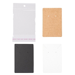 Mixed Color 150Pcs 3 Colors Cardboard Display Cards, 150Pcs OPP Cellophane Bags, for Necklace and Earring, Mixed Color, 9x6cm, about 3 colors, 50pcs/color, 150pcs
