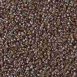 (RR4501) Прозрачный Светлый Топазовый Пикассо Миюки круглые бусины рокайль, японский бисер, 8/0, (rr 4501) прозрачный светлый топаз Пикассо, 8/0, 3 мм, отверстие : 1 мм, Около 2111~2277 шт / 50 г