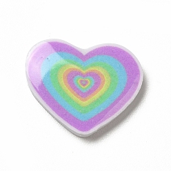Heart Opaque Acrylic Cabochons, Heart, 12x15x2.5mm