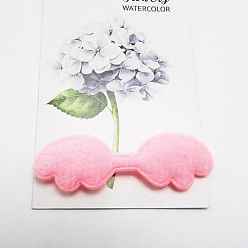 Pink Cloth Embossing Wings, with Plush, Decorate Accessories, Pink, 18x55x6mm