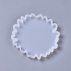 Blanc Moules en silicone, moules de résine, pour la résine UV, fabrication de bijoux en résine époxy, fleur, blanc, 87x8mm