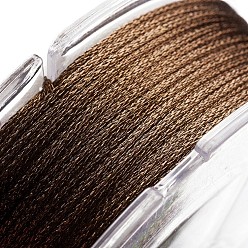 Coconut Brown Polyester Metallic Thread, Coconut Brown, 1mm, about 32.8 yards(30m)/roll