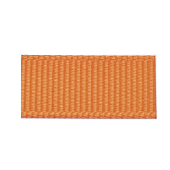 Dark Orange High Dense Polyester Grosgrain Ribbons, Dark Orange, 1 inch(25.4mm), about 100yards/roll