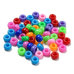 Mixed Color Opaque Acrylic Beads, Rondelle, Mixed Color, 7x4mm, Hole: 3mm, about 4545pcs/500g