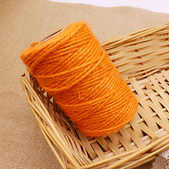 Темно-Оранжевый Джутовый шнур, джутовая струна, джутовый шпагат, для изготовления ювелирных изделий, темно-оранжевый, 3 мм, около 54.68 ярдов (50 м) / рулон