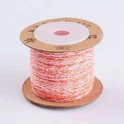 Colorido Cables de hilo de algodón, cordón de macramé, para la fabricación de la joyería, colorido, 1 mm, aproximadamente 21.87 yardas (20 m) / rollo