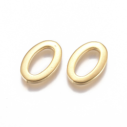 Golden 304 Stainless Steel Linking Rings, Oval, Golden, 15x10x1.5mm, Inner Diameter: 10x5mm