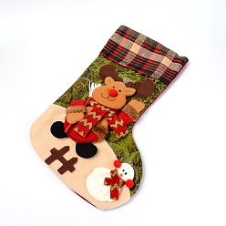 Colorido Bolsas de regalo de calcetines de navidad, para adornos navideños, reno de navidad / ciervo, colorido, 470x290x33 mm