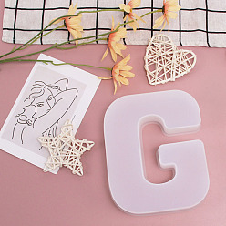 Letter G DIY Silicone Molds, Fondant Molds, Resin Casting Molds, for Chocolate, Candy, UV Resin, Epoxy Resin Craft Making, Letter.G, 160x132x36mm