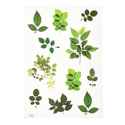 Лист Водостойкие пластиковые самоклеящиеся наклейки, растение, лист, 15x10.5x0.01 см
