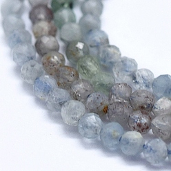 Kyanite Natural Kyanite/Cyanite/Disthene Beads Strands, Gradient Color, Gradient Style, Round, Faceted, 2.5mm, Hole: 0.5mm, about 179pcs/strand, 14.96 inch(38cm)