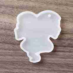 Gemini DIY Constellation Shaped Pendant Food-grade Silicone Molds, Resin Casting Molds, For UV Resin, Epoxy Resin Craft Making, Gemini, 65x55x7mm, Hole: 2.5mm